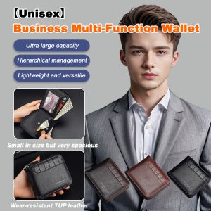 Mens Short Antitheft Wallet Portable Multifunctional Coin Card Case