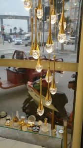 โคมไฟเพดาน โคมระย้าคริสตัล หมุนโคมระย้าบันไดโมเดิร์นโคมไฟติดเพดานHollow Creative Villaขั้นบันไดมีไฟความยาวคริสตัลโคมไฟนอร์ดิก