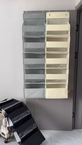 Multi-layer storage bag the five-layer wall hanging bag non-woven fabric foldable clothes behind door organizer finishing bag