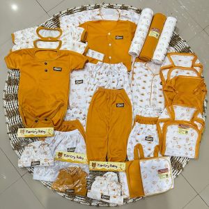 paket baju celana bayi Newborn Seri sage Green