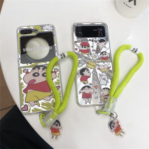Ultra-Thin Flip Cover for Samsung ZFlip7/6/5/4/3 Creative Cute Cartoon Jumping XiaoXin Full Protection Cover Anti-Fall