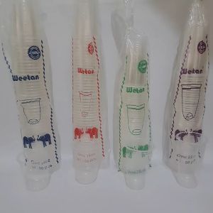 1 PAK 50 pcs GELAS OVAL 14OZ 16OZ 18OZ 22OZ OVALE CUP 14 16 18 22 OZ GELAS PLASTIK GELAS BUBBLE ES ECER