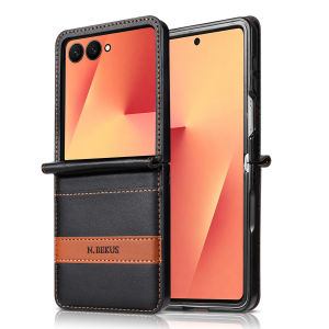 szhaiyu | For Samsung Galaxy Z Flip 8 7E 7 6 5 4 Luxury Flip Leather Phone Case With Wallet Card Holder Card Slot Shockproof Back Cover