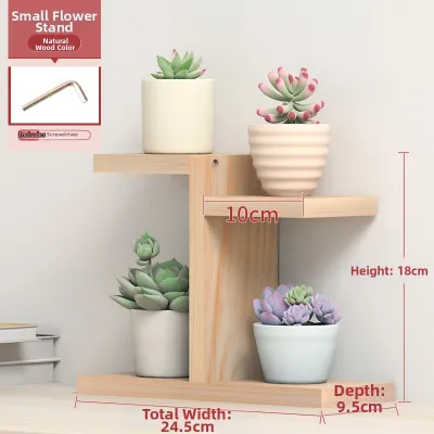 Mini Succulent Display Shelf Wooden Multilayer