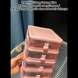Rak Meja Laci Penyimpanan Rak Susun Makeup Storage Organizer Multifungsi / Rak Tempat kosmetik Serbaguna