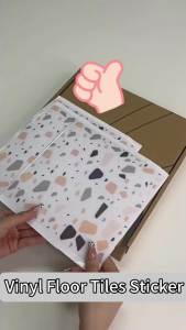 5pcs Gạch Lát Sàn Vinyl Chất Liệu Mờ Chống Trượt Không Thấm Nước Phòng Tắm Sàn Gạch Sticker Gạch Lát Sàn Tự Dính
