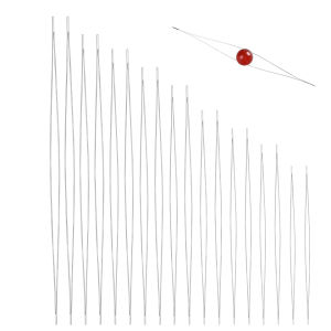 2PCS Beading Needles Pins Middle Open Curved Needle for Beads Bracelet DIY Jewelry Making Tools Handmade Beaded Threading Pins