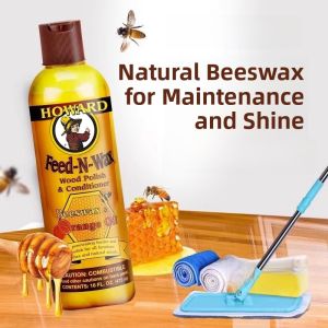 Howard Hardwood Floor Wax for Wooden Composite Floor Care Oil Household Use Beeswax Polishing Gel PH=7 Home Furniture Cleaner