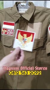 Kemeja Pemuda Pancasila PANCAS PP Tactical PDL Bonus Free 3 Emblem Patch Prepet Perekat Velkro Army