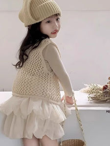 Knitted Lacey Sleeveless Girls Tank Top