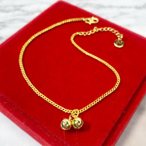 916 gold chain original lucky Bell anklet