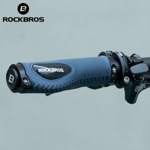 ROCKBROS ยางมือจับจักรยานแฮนด์จักรยาน MTB จักรยานซิลิโคนเหลวที่จับแสนสบายปาล์มจักรยานล็อกสองชั้นลูกบอลเนื้อสบายกันแรงกระแทกดูดซับแรงกระแทกอุปกรณ์จักรยานตามหลักสรีรศาสตร์