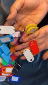 (20 PCS) Gantungan kunci label nama / Gantungan konci loker / Key ring label / Key chain / Keep blessing