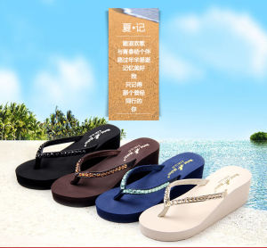 Dép Đi Biển Đế Xuồng Đính Đá Đế Tròn Thường Ngày Cho Nữ Đi Chơi Ngoài Trời Dép Đi Biển Chống Trượt