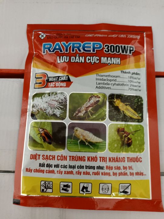 Thuốc trừ rầy rệp gói 100gr 3 hoạt chất kết hợp trừ bọ trĩ rầy xanh rầy ...