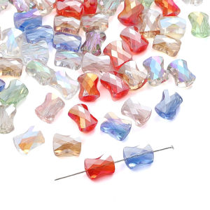 10PCS 10x8mm thủy tinh đầy màu sắc Bowknot hạt charm hạt cho làm đồ trang sức vòng tay Tự Làm Vòng Cổ phụ kiện hoa tai