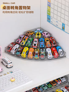 ชั้นวางรถหลายชั้นสำหรับเด็ก อัตราส่วน 164 ล้ออัลลอยด์แบบลมและไฟ รูปทรงบันได กล่องเก็บของเล่น ชั้นวางของบนโต๊ะ