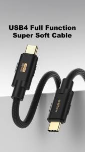 Hagibis USB C to USB C Cable 240W PD3.1 USB4 80Gbps 8K 60Hz Soft Fast Charging Cord for Macbook Pro iPad iPhone Laptop Dell XPS