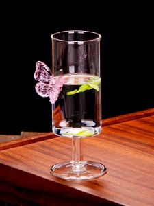 New Chinese Style Glass Tea Pot High Aesthetic Value Small Qingkan Green Tea Brewing Device Pink Butterfly Song Dynasty Replica Ladies Premium Lady Pot