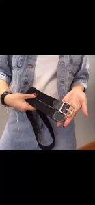 Eason Mall COD European Mens Fashion Belt Hot-Selling Casual Woven Elastic Plain Weave Jeans