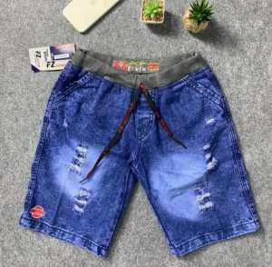 JURAGAN JEANS CELANA PENDEK JEANS PRIA SOBEK SOBEK