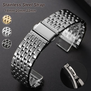 Stainless Steel Watchband Premium Bracelet Straps 18mm 20mm 22mm Universal Metal Watch Band Folding Buckle for Seiko for Rolex