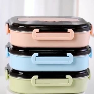 304 Stainless Steel Lunch Box With Soup Bowl Leak-Proof Bento Box Dinnerware Set Microwave Adult Student Food Container