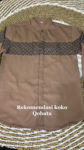Baju koko pria dewasa model terbaru Baju koko lengan pendek Kemeja koko pria lengan panjang motif batik KOBATA