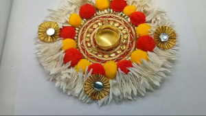 Flower Reusable Handmade Colourful Tealight Candle Holder Diwali Gift | Pooja Decor | Festive Decor and Rangoli Making Item (Pack of 1 pc)