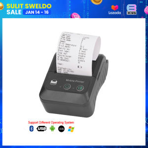 PT-280 Receipt Printer Bluetooth Thermal | 50mm Receipt Paper | Line Thermal Printer | Android iOS Windows | Plastic