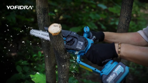 Brushless 8 Inch Electric Chainsaw Cordless Woodworking Pruning Saw Garden Cutting Saw Power Tool For Makita 18V Battery