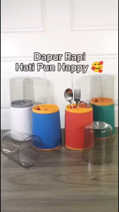 Tempat Sendok Garpu Alexa Dengan Tutup Tempat Penyimpanan Peralatan Makan Sendok Garpu Dengan Tutup Genki Market