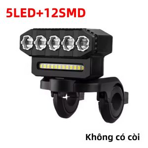 PINMOAP 1PC Đèn LED Xe Đạp Có Thể Sạc Lại Combo Đèn Trước Có Còi Cảnh Báo Lớn Cho Xe Đạp Đường Trường MTB Phụ Kiện An Toàn Khi Đi Xe Ban Đêm IPX5 Chống Thấm Nước