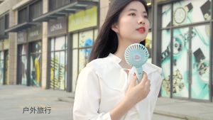 Portable Mini Fan USB Rechargeable Mini Fan Adjustable Cooling Fan Handheld outdoor Fan with Base