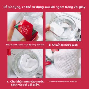 MONLEYTA | Khăn lau mặt dạng nén dày đi du lịch cầm tay túi đựng dùng một lần cotton mềm dùng khô và ướt khăn lau mặt