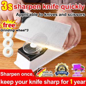 3s quick knife sharpening Electric knife sharpener keep your knife sharp pengasah pisau knife sharpener machine Applicable to knives and scissors 4 In 1 knife sharpener Machine Pengasah Pisau Elektrik 磨刀神器