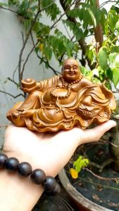 Phật Di Lặc để xe ô tô gỗ bách xanh - Tượng Phật Để Xe - Tượng Để Taplo Xe - Tượng Để Xe Ô tô - Pháp Duyên Shop