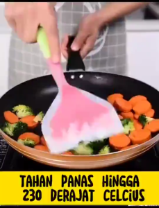Spatula Tamagoyaki Silicone Masak Tahan Panas Spatula Japanese Tamagoyaki Sutil Alat Masak