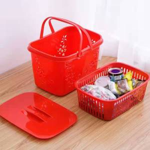 The Ultimate Guide to the Home Plastic Supermarket Shopping & Double Layer Red Basket