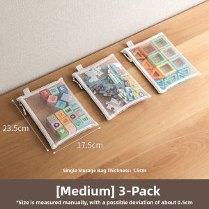 LANJIAOLUO | Toy Organizer Bag Transparent Zippered Mesh