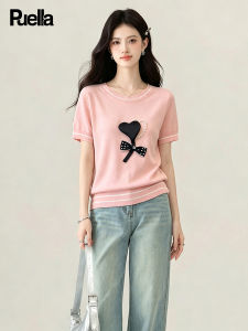 puella | Flower Design Fitted Summer Tee