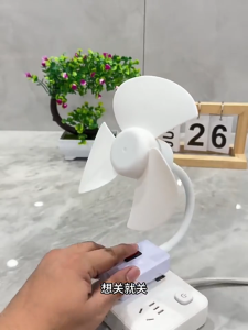 Upgrade Integrated Adjustable Hose Small Fan Super Wind Quiet for Home Kitchen Office Use