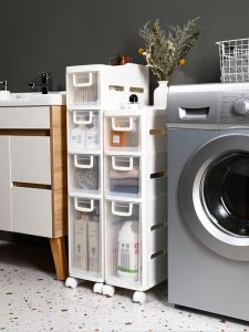 Installation-Free Toilet Rack Gap Toilet Storage Cabinet Floor Multi-Layer Toilet Bathroom Toilet Locker