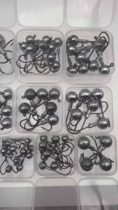WODJYJ 1g 2g 3g 4g 5g 10g 20g 22g 25g 28g box round head jig hook fishing tackle crank carbon steel rigging head hooks
