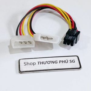Cáp chuyển Ata ra 6 Pin / Chuyển 2 đầu Ata (Molex IDE 4 Pin) ra 6 Pin - Cáp dài 15Cm