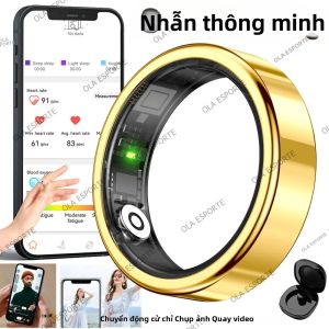 Nhẫn Thông Minh R09 Dành Cho Nam Và Nữ Theo Dõi Sức Khỏe Đếm Bước Chân Đo Nhịp Tim Đo Nồng Độ Oxy Trong Máu Chống Nước Tương Thích Với Android Và iOS