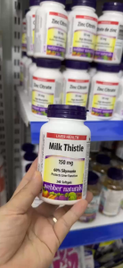 Viên Uống Hỗ Trợ Chức Năng Gan Giải Độc Gan Mát Gan Webber Naturals Milk Thistle 60% Silymarin 150mg 240 Viên