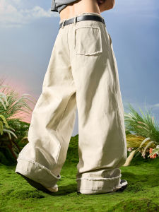 Retro American Style Loose Fit Wide Leg Trousers Fall