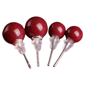 S925 Sterling Silver Earrings Women Lucky Attraction Love Beans Fresh out Fashion Jewelry Ear Cuff Alloy Embedded Artificial Gem