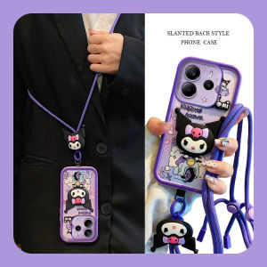 Phone Case Redmi Note 14 RedmiNote14 5G 4G Cute Colour 3D Dolls Cartoon Soft Casing with Portable Lanyard Lens Protection Shockproof Silicone Back Cover 2025